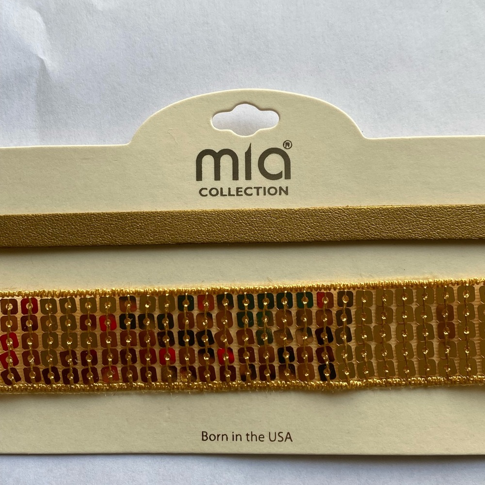 Mia collection 2-piece gold tone choker necklace set - Picture 3 of 5